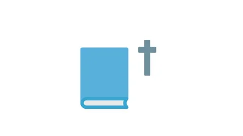 Bible alongside a musical note icon, symbolizing the connection between fai.. Stock Footage 333233276