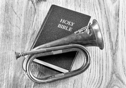 Bible and the Bugel. Stock Photos
