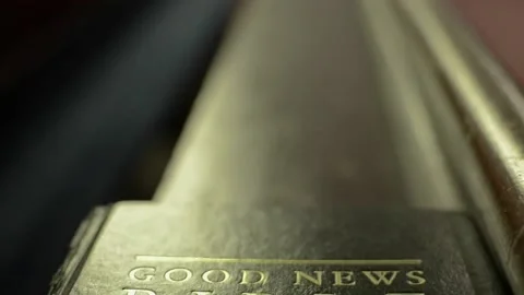 Bible and church pew Stock Footage 151230053