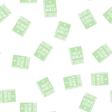 Bible book glyph seamless pattern Illustrazione stock