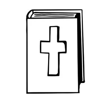 Bible book. Hand drawn vector illustration with Bible book Stock Illustration