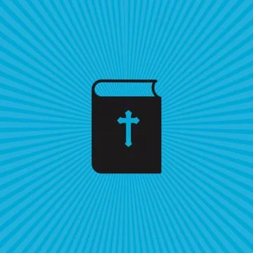 Bible book icon with sun rays. mission, Bible Society. Stock Vector illustration Stockillustratie