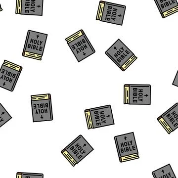 Bible book vector seamless pattern Illustrazione stock