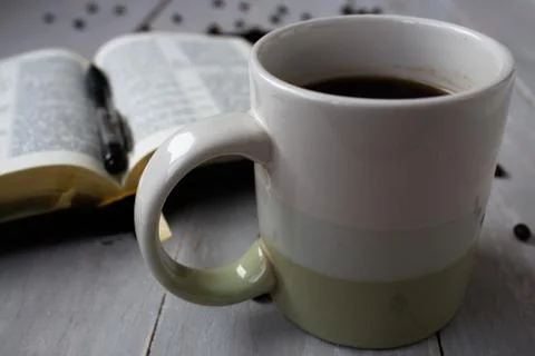 Bible coffee beans Stock Photos