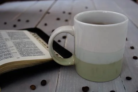 Bible coffee beans Stock Photos