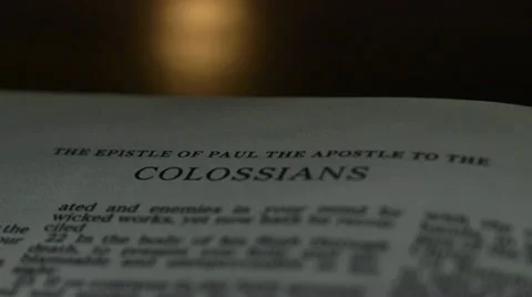 Bible-Colossians Stock Footage 12290642