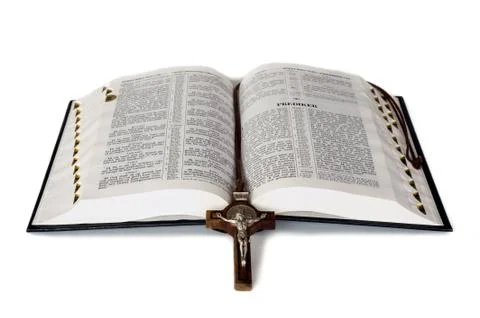 Bible with Cross Stock Photos