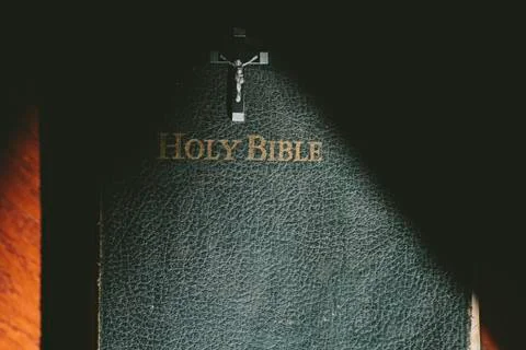Bible with Cross Stock Photos