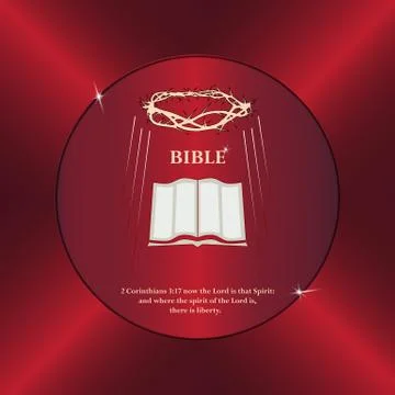 Bible, crown of thorns Stock Illustration