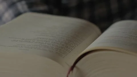 Bible flipping close-up, slow motion. Stock-Footage 297844714