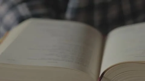 Bible flipping close-up, slow motion. Stock-Footage 297844764