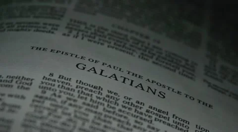 Bible-Galatians Stock Footage 12290553