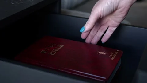 Bible in a hotel Stock Footage 182902515