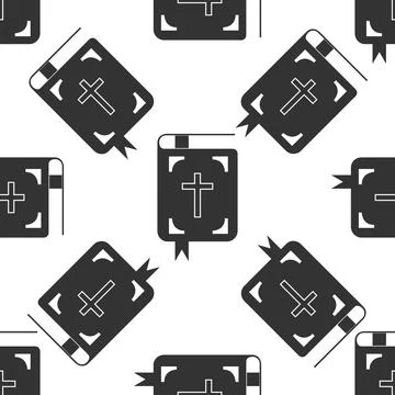 Bible icon pattern on white background. Adobe illustrator Stock Illustration