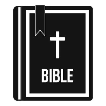Bible icon in simple style Illustration