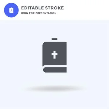 Bible icon vector, filled flat sign, solid pictogram isolated on white, logo  Stock Illustration