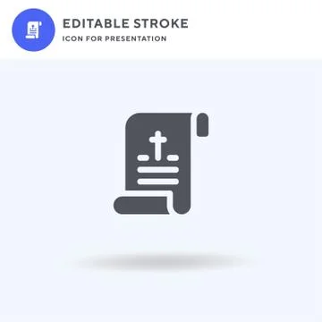 Bible icon vector, filled flat sign, solid pictogram isolated on white, logo  Illustrazione stock