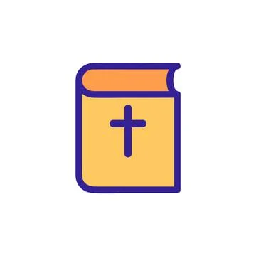 Bible icon vector. Isolated contour symbol illustration Stock Illustration