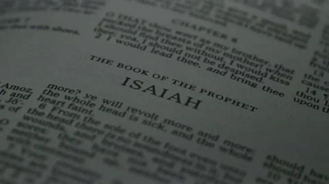 Bible-Isaiah Stock Footage 12366277