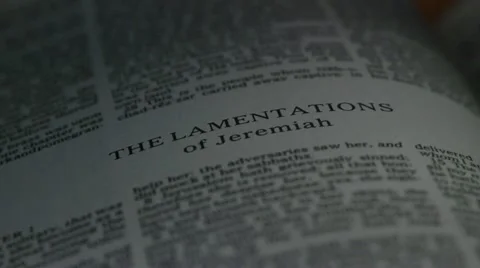 Bible-Lamentations Video stock 12365620