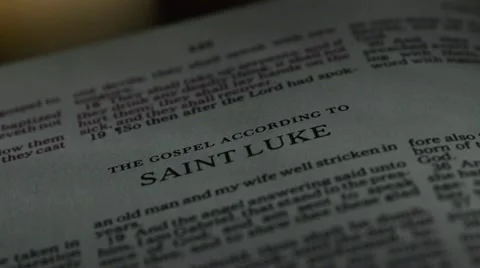 Bible-Luke Stock Footage 12290670