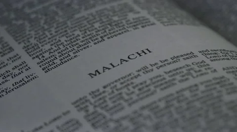 Bible-Malachi Stock Footage 12365593