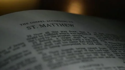 Bible-Matthew Stock Footage 12290588