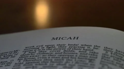 Bible-Micah Video stock 12365527