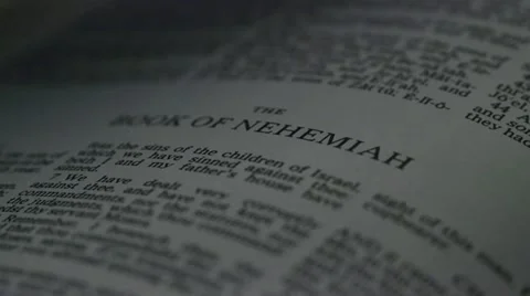 Bible-Nehemiah Stock Footage 12365493