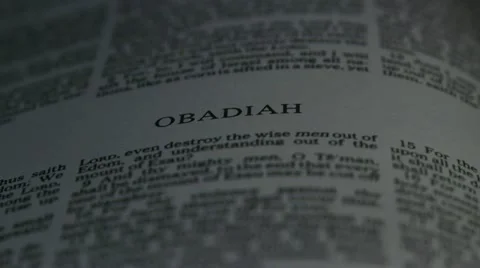 Bible-Obadiah Stock Footage 12365460