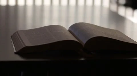 Bible Open in the Light Video stock 46990526