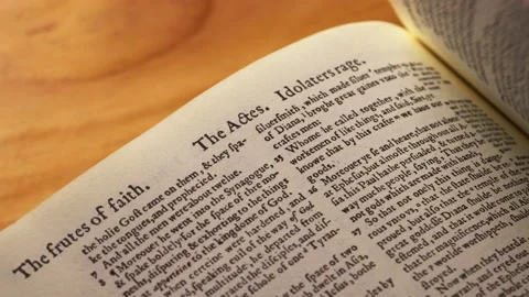 Bible pages turned Stock Footage 196422990