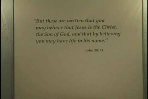 Bible Passage in Sanctuary Stock Footage 296825