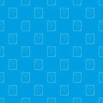 Bible pattern vector seamless blue Illustrazione stock