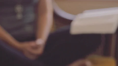 Bible Reading and Prayer Stock Footage 90995246