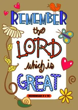 Bible Scripture Art Poster Stock-Illustration