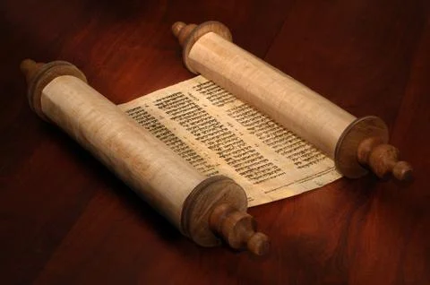Bible scrolls Foto stock