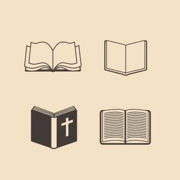 Bible Set and logos Stock Illustration