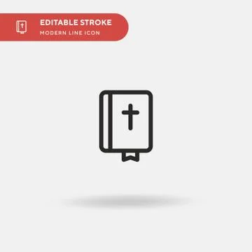 Bible Simple vector icon. Illustration symbol design template for web mobile  Stock Illustration