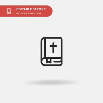 Bible Simple vector icon. Illustration symbol design template for web mobile  Illustration