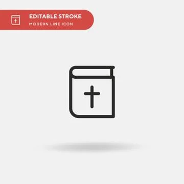 Bible Simple vector icon. Illustration symbol design template for web mobile  Illustration