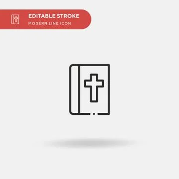 Bible Simple vector icon. Illustration symbol design template for web mobile  Stock Illustration
