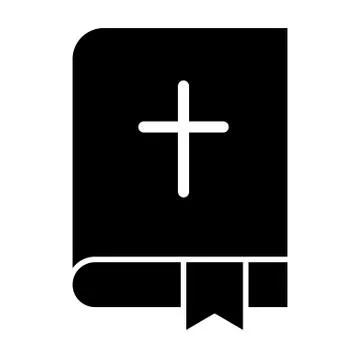 Bible solid icon. Holy book vector illustration isolated on white. Religion 스톡 일러스트