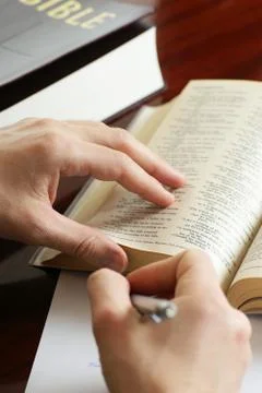 Bible study detail Stock Photos