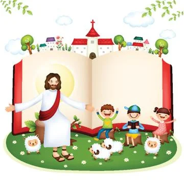Bible Study Stock Illustration