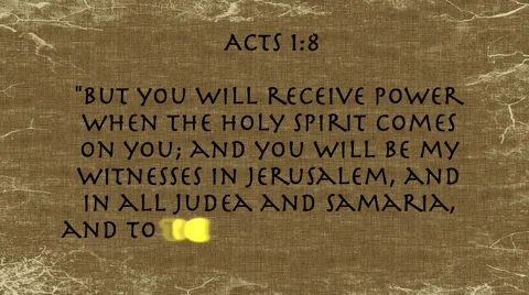 Bible Verse Acts 1:8 Vídeos de archivo 49064783