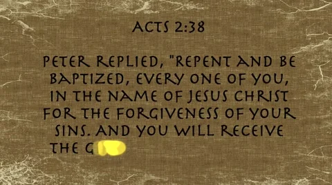 Bible Verse Acts 2:38 Vídeos de archivo 49064765