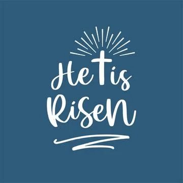 Bible verse He has risen, vector illustration Illustrazione stock