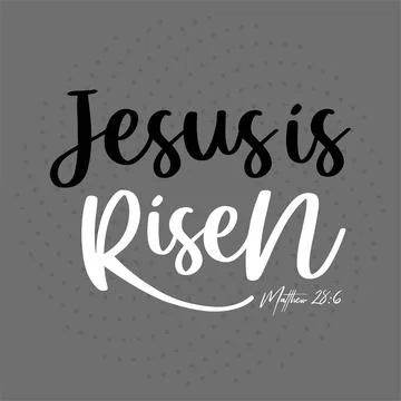 Bible verse He has risen, vector illustration 스톡 일러스트