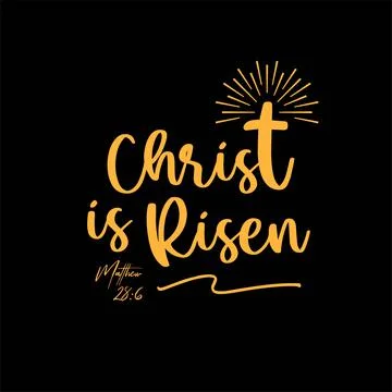 Bible verse He has risen, vector illustration Illustrazione stock